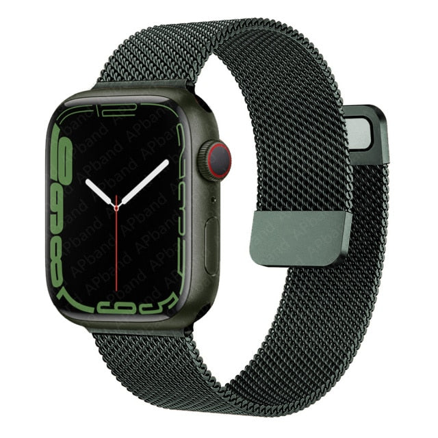 Apple watch Strap Band 44mm 40mm 38mm 42mm Accessories Magnetic Loop serie 3 4 5 6 se 7 45mm 41mm