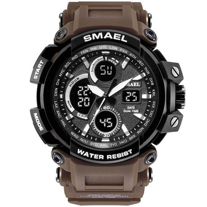 SMAEL Men Sports Watches Dual Display Analog Digital LED Electronic Quartz Watch
