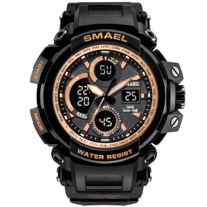 SMAEL Men Sports Watches Dual Display Analog Digital LED Electronic Quartz Watch