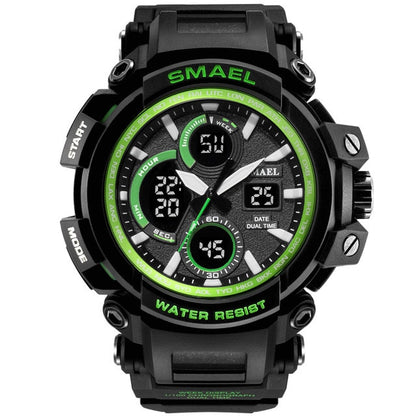 SMAEL Men Sports Watches Dual Display Analog Digital LED Electronic Quartz Watch