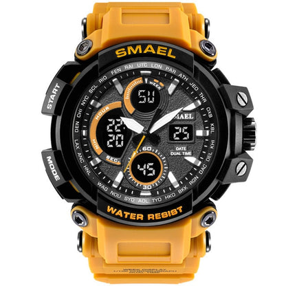 SMAEL Men Sports Watches Dual Display Analog Digital LED Electronic Quartz Watch