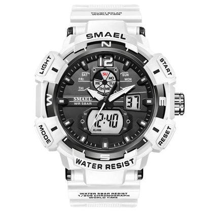 SMAEL Top Luxury Brand Men's Watch Outdoor Sports Waterproof  Watches Dual Display Quartz Rubber Digital Clock Relogio Masculino