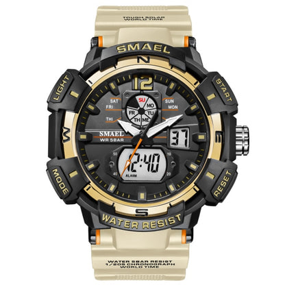SMAEL Top Luxury Brand Men's Watch Outdoor Sports Waterproof  Watches Dual Display Quartz Rubber Digital Clock Relogio Masculino