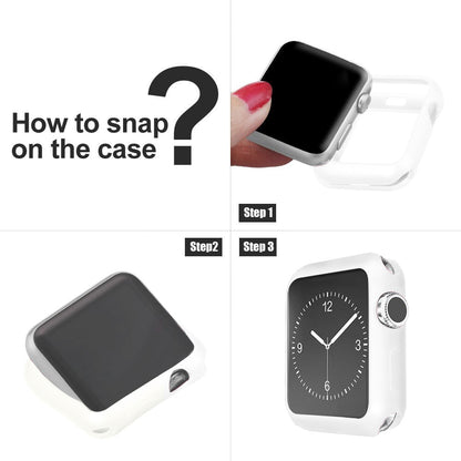 Apple Watch Soft Silicone Case for Series 7 6 5 4 3 With Size 45mm 42MM 38MM Cover Protection