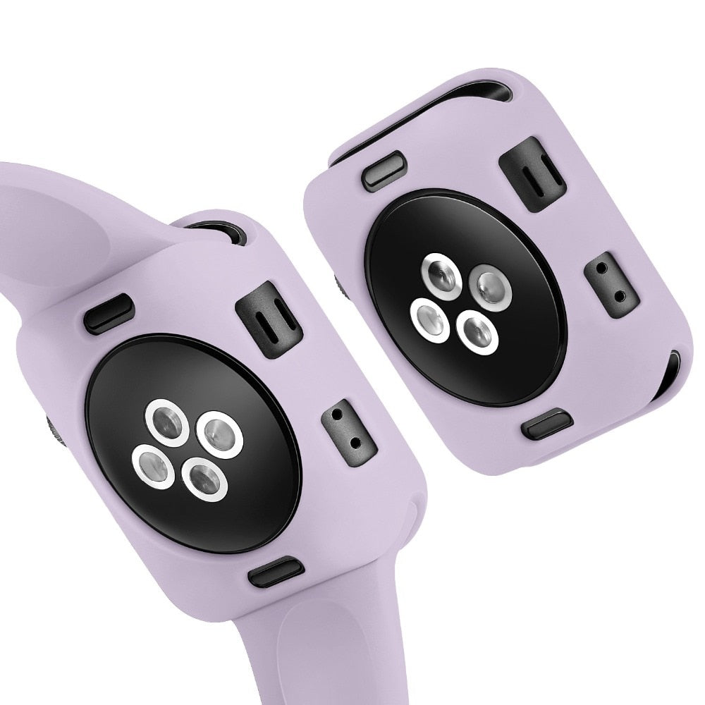 Apple Watch Soft Silicone Case for Series 7 6 5 4 3 With Size 45mm 42MM 38MM Cover Protection