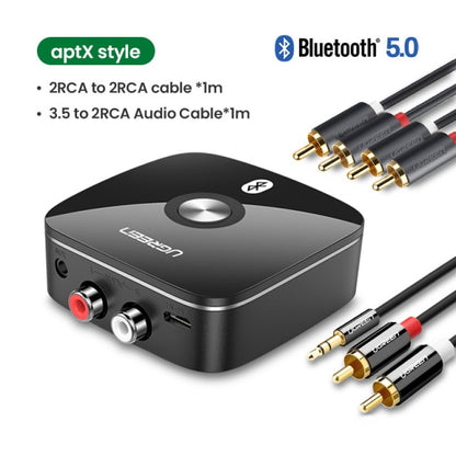 UGREEN Bluetooth RCA Receiver 5.0 aptX LL 3.5mm Jack Aux Wireless Adapter Music for TV Car RCA Bluetooth 5.0 Audio Receiver