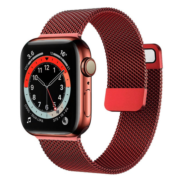 Apple watch Strap Band 44mm 40mm 38mm 42mm Accessories Magnetic Loop serie 3 4 5 6 se 7 45mm 41mm
