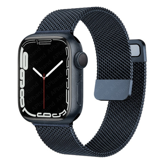 Apple watch Strap Band 44mm 40mm 38mm 42mm Accessories Magnetic Loop serie 3 4 5 6 se 7 45mm 41mm
