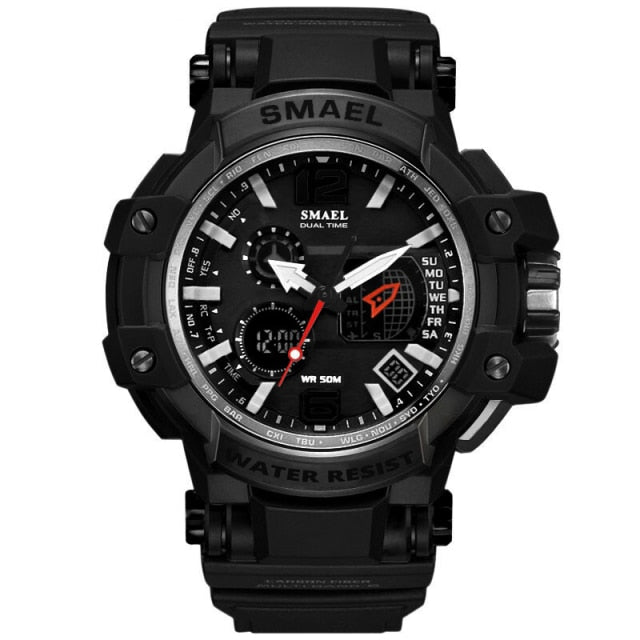 SMAEL Men Quartz Digital Watch Men‘s Sport Electronic Military Wrist watch Male