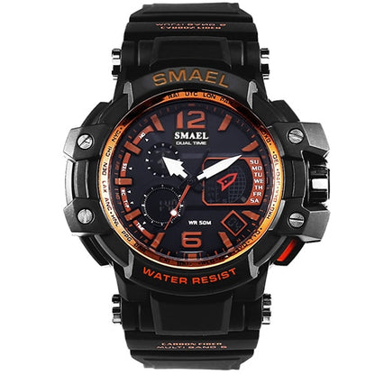 SMAEL Men Quartz Digital Watch Men‘s Sport Electronic Military Wrist watch Male