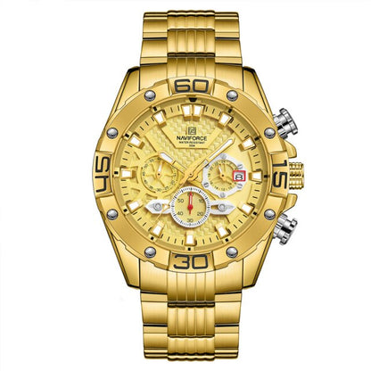 NAVIFORCE Men's Watches Top Luxury Brand Gold Business Quartz