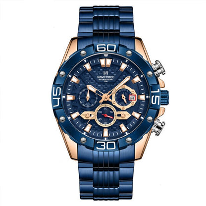 NAVIFORCE Men's Watches Top Luxury Brand Gold Business Quartz