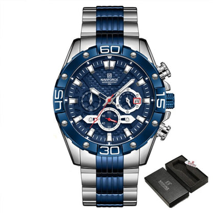 NAVIFORCE Men's Watches Top Luxury Brand Gold Business Quartz